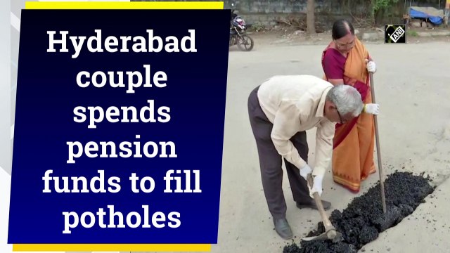 Hyderabad couple spends pension funds to fill potholes