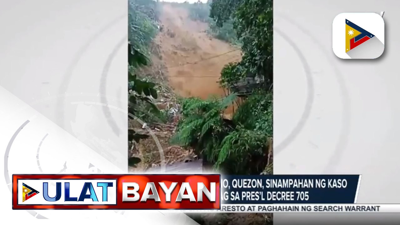 32 illegal settlers sa Brgy. Runruno, Quezon, sinampahan ng kaso ng DENR dahil sa paglabag sa Presidential Decree 705;  Magkasintahan sa Sorsogon na pinaniniwalaang miyembro ng rebeldeng grupo, inaresto ng otoridad;  PAF, nagpasalamat sa mga sibilyan na r