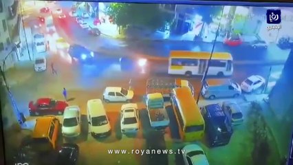 تدهور باص في طلوع المصدار في عمان