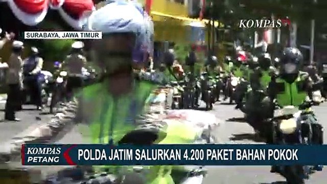 Polda Jatim Salurkan 4.200 Paket Bahan Pokok untuk Warga Terdampak Pandemi Covid-19