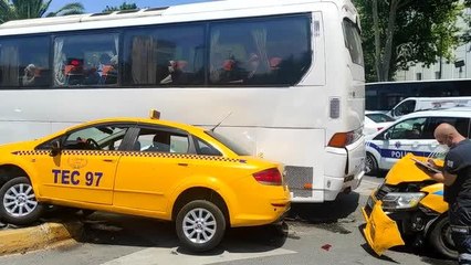 Son dakika! Fatih'teki zincirleme trafik kazasında 3 kişi yaralandı