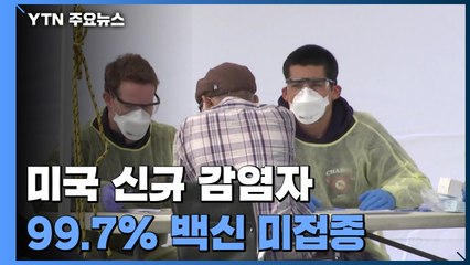 "미국 코로나19 신규 감염자 99.7% 백신 미접종" / YTN