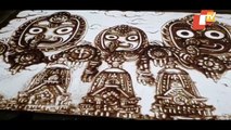 Watch - Sand Artist Manas Sahu Create The Holy Trinity On Sand