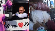 Damat gelini almaya süsleyerek düğün arabası yaptığı tırla gitti: Benim en büyük hayalimdi