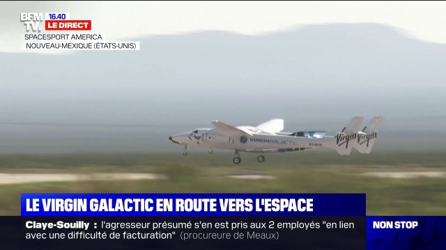 Richard Branson a décollé pour l'espace à bord d'un vaisseau de Virgin Galactic