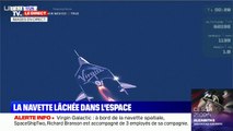 La navette spatiale s'est détachée de l'avion porteur avec 4 personnes à bord dont Richard Branson