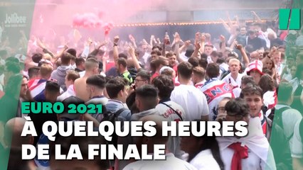 Download Video: Euro: Avant la finale Angleterre-Italie, les supporters en transe à Londres