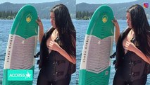 Watch Kim Kardashian Wipe Out Wakeboarding