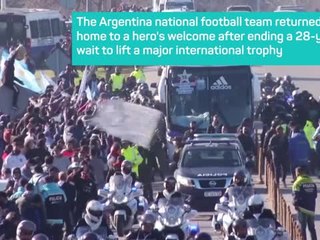 Messi and co. return home as Argentine heroes