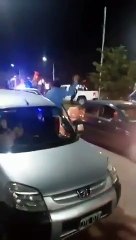 Secuestraron un patrullero y salieron a festejar el campeonato de la Selección