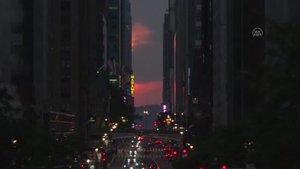 New York'ta gün batımı "Manhattanhenge"