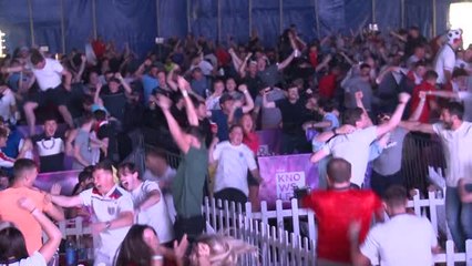 England fans react to Shaw's early goal