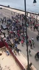 Protestas en el Malecón de La Habana