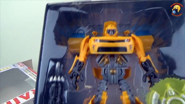 Abejorro coche juguete transformadores desembalaje máquina robot Transformers Autobot Bumblebee en el R