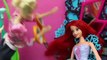 Barbie Hair Salon Little Mermaid ARIEL Gets BAD Hair from Barbie & Frozen Princess Elsa Hair (2)