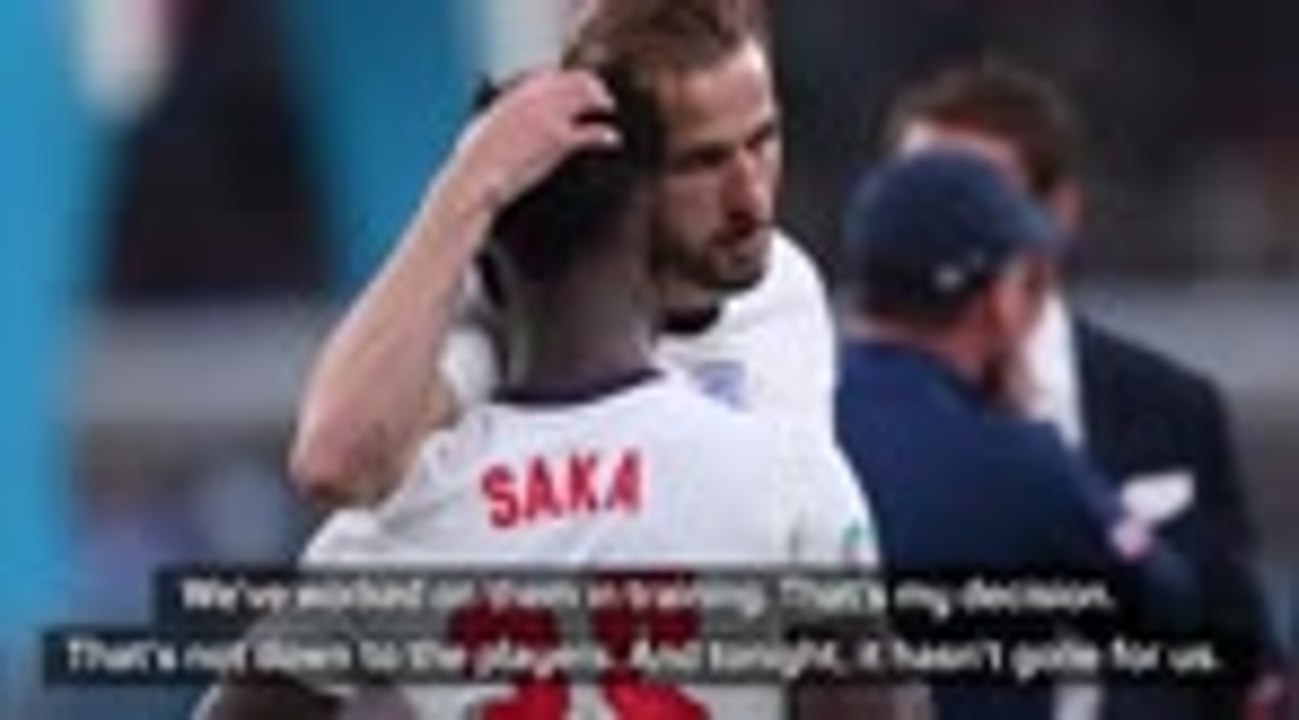 I made the choice on England's penalty takers - Southgate