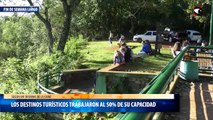Los destinos turísticos trabajaron al 50% de su capacidad