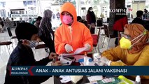 Anak-anak Antusias Jalani Vaksinasi