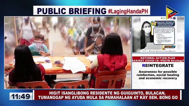 Higit isanlibong residente ng Guiginto, Bulacan, tumanggap ng ayuda mula sa pamahalaan at kay Sen. Bong Go