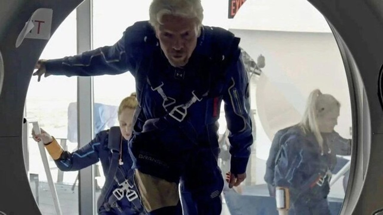 Watch: Richard Branson soars to space aboard Virgin Galactic flight