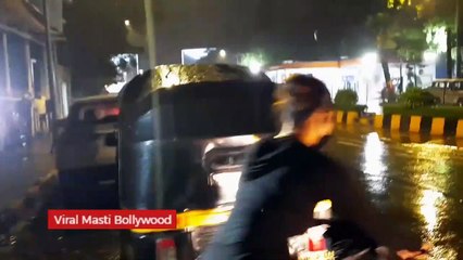 Sunny Leone ride Cycle in Rain