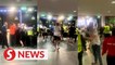 'Absolute mayhem' - Pile up at Wembley entrance as fans force entry