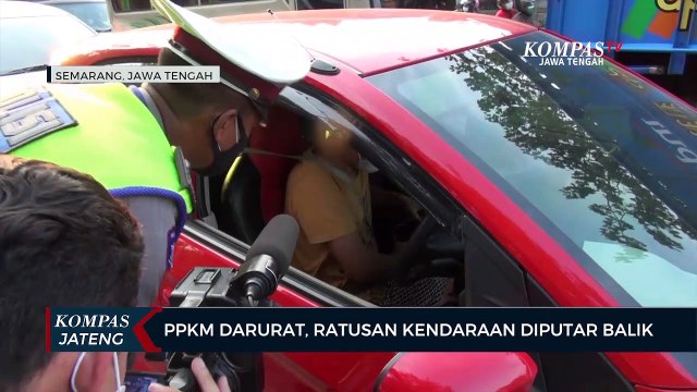 PPKM Darurat, Ratusan Kendaraan Diputar Balik