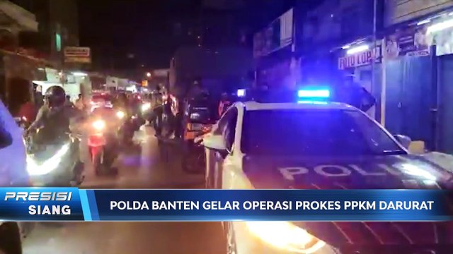 Patroli Gabungan Pengecekan PPKM Mikro Darurat Provinsi Banten.