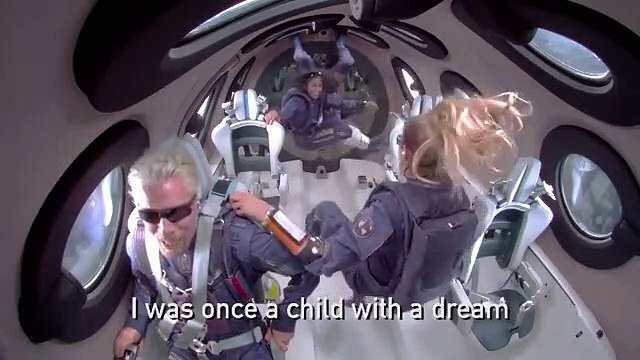 Regardez les déclarations de Richard Branson depuis Virgin Galactic : J'ai rêvé de ce moment depuis tout petit, mais rien ne pouvait me préparer à la vue de la Terre depuis l'espace