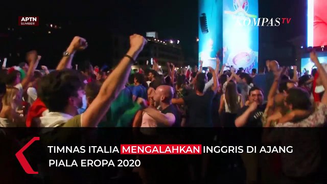 Sorak Sorai Pendukung Italia Jadi Juara Piala Eropa 2020