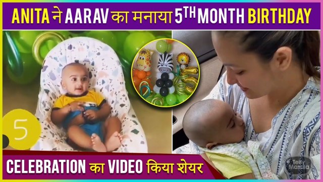 Anita Hassanandani Celebrate Aarav's Fifth Month Birthday 