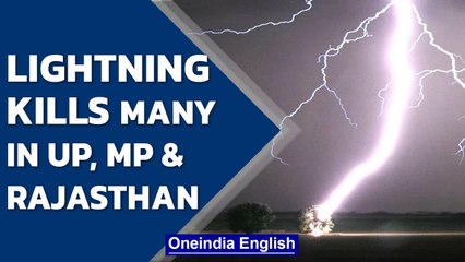 Video herunterladen: Lightning kills over 68 people in Uttar Pradesh, Madhya Pradesh and Rajasthan| Oneindia News