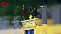Kadıköy'de kilise duvarının üzerine çıkıp oynayan şüpheliler hakkında yeni gelişme