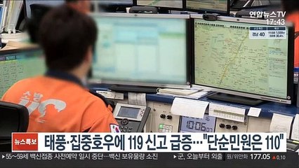 태풍·집중호우에 119 신고 급증…"단순민원 110으로"