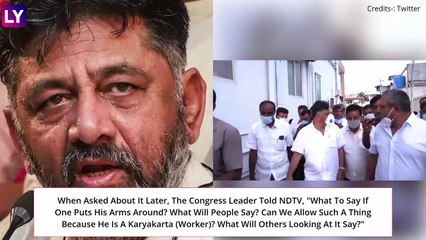 DK Shivakumar, Karnataka Congress Leader Slaps Party Worker; Video Goes Viral