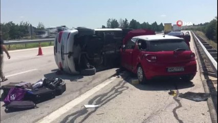 Son dakika! Memleketlerine giden gurbetçiler kaza yaptı: 1 yaralı