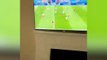 Il confond les images du jeu FIFA avec un vrai match de foot qu'il regarde depuis 45 min