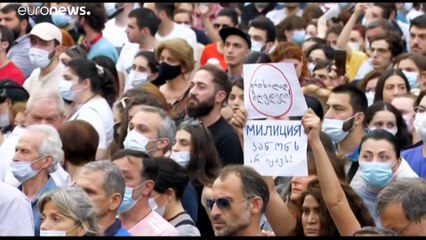 Protesto em Tbilissi após morte de jornalista