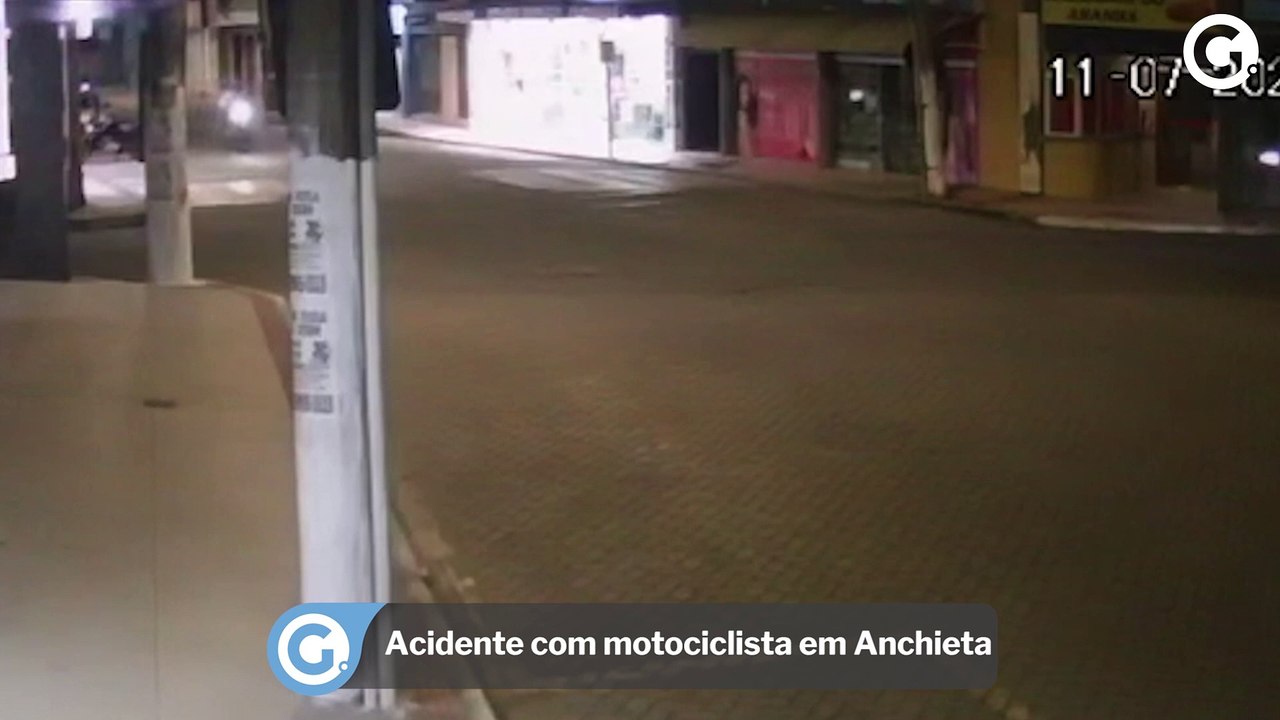 Acidente com motociclista em Anchieta