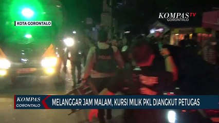 Melanggar Jam Malam,Kursi Milik PKL Diangkut Petugas