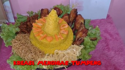 Kreasi menghias nasi tumpeng