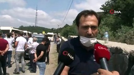 Arnavutköy’de onlarca minibüs kontak kapattı