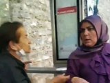 Tepki yağıyor! Yaşlı kadın başörtülülere hakaretler yağdırdı