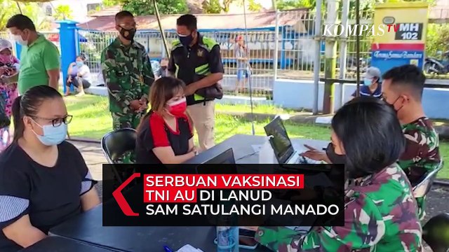 Serbuan Vaksinasi TNI AU Berlanjut di RS Pangkalan Sam Ratulangi Manado