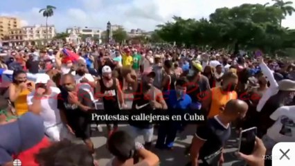 Download Video: Hemeroteca: Protestas en Cuba contra el Régimen Comunista: Cuba es de los cubanos! Patria y vida!!