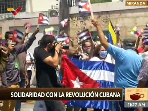 Militantes del PSUV y Movimientos Sociales manifiestan su solidaridad con la Revolución Cubana