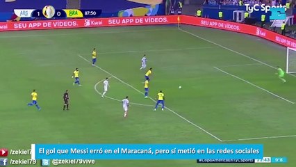 El gol que Messi erró en el Maracaná, pero sí metió en las redes sociales