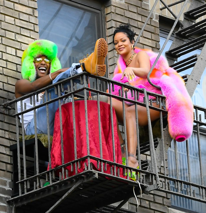 Rihanna and A$AP Rocky Were Spotted Getting Cozy on the Set of New Project