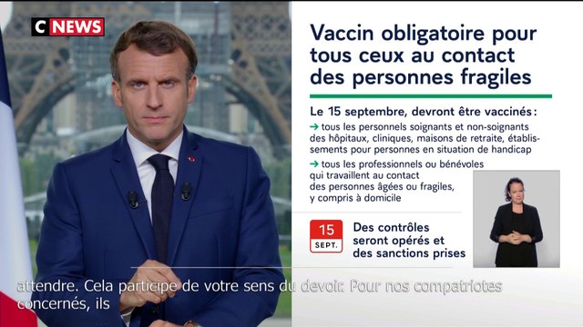 Emmanuel Macron : «Pour les personnels soignants et non soignants la vaccination sera rendue obligatoire»