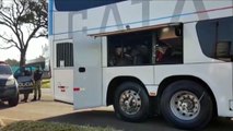 BPFron realização fiscalização a ônibus na rodovia BR-277, em Cascavel